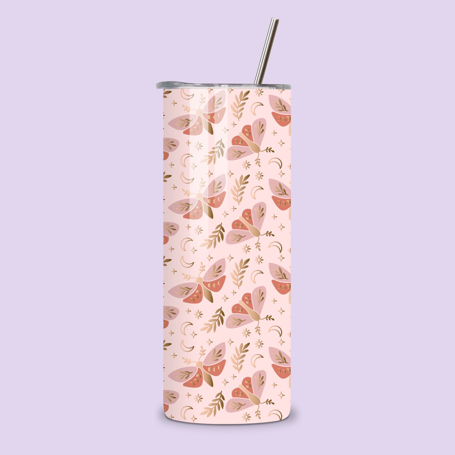 Celestial Moth Metal Tumbler