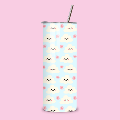 Cloudy Smiles Metal Tumbler