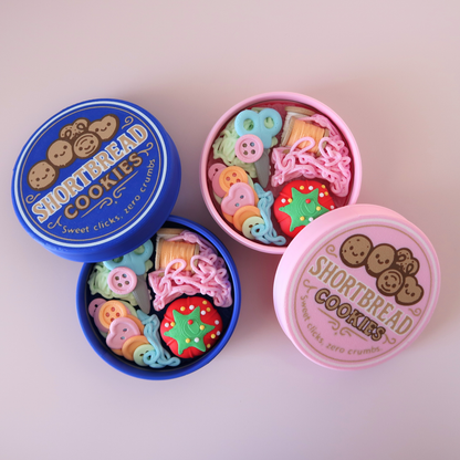 Shortbread Tin Fidget Clicker | Cookie or Sewing Kit Clicker Toy