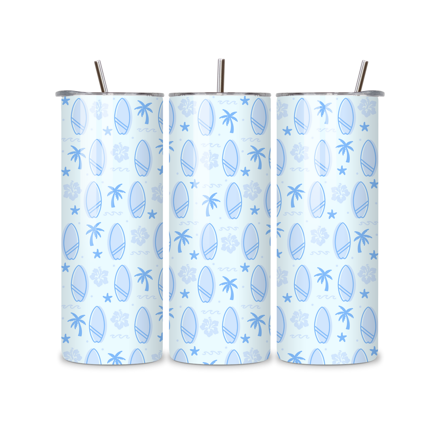 Surf Vibes - Blue Metal Tumbler