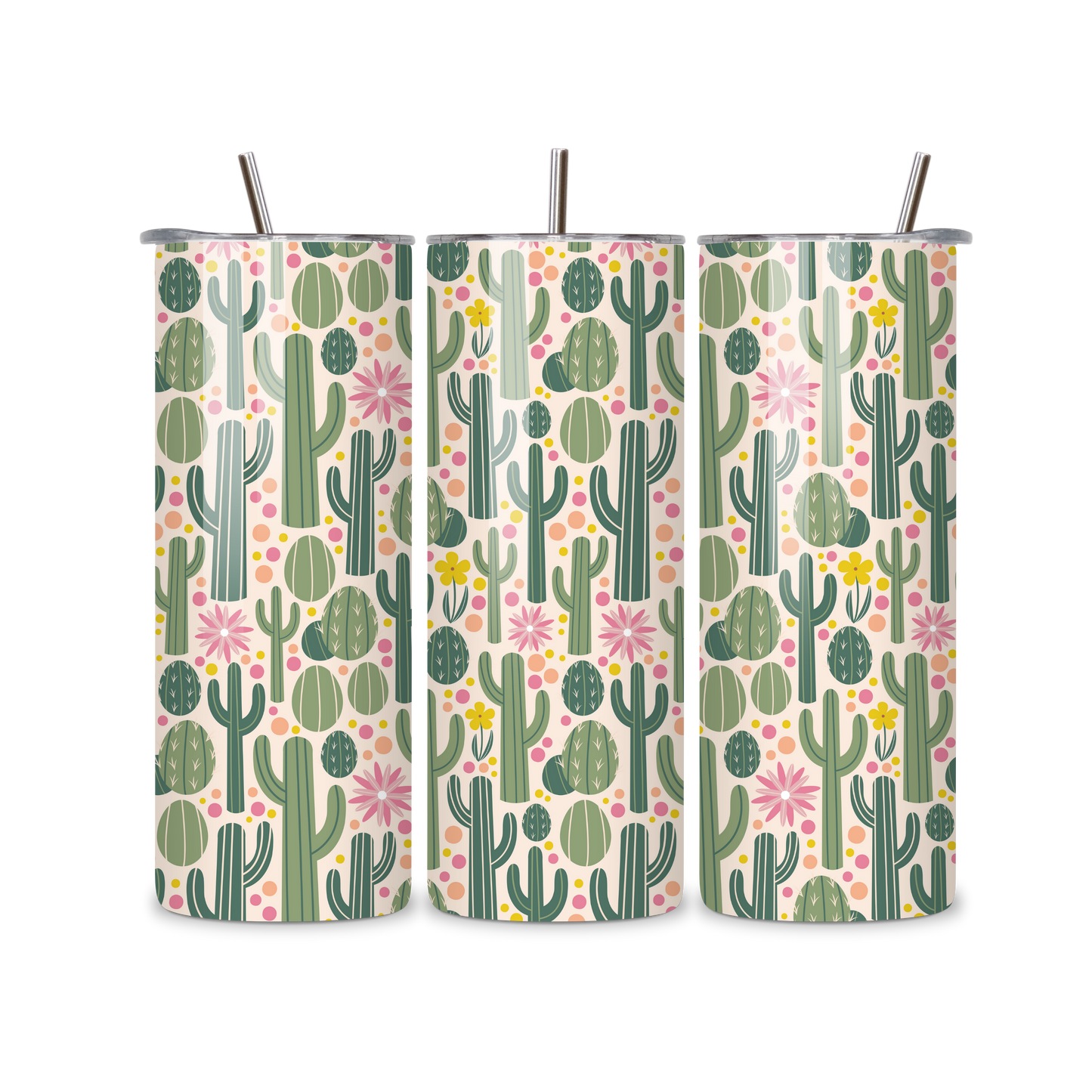 Cactus Wildflower Metal Tumbler