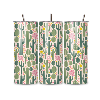Cactus Wildflower Metal Tumbler