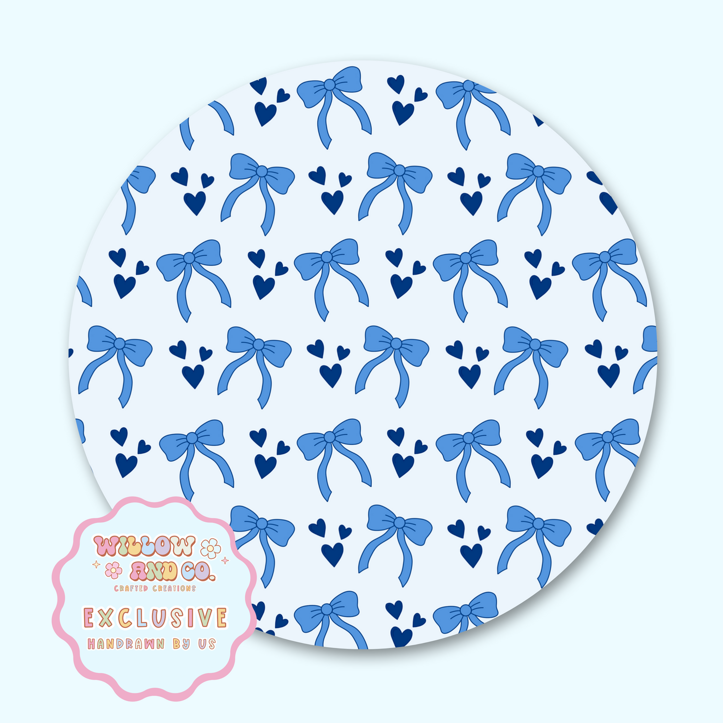Love & Bows (Blue Mix) - Mousepad