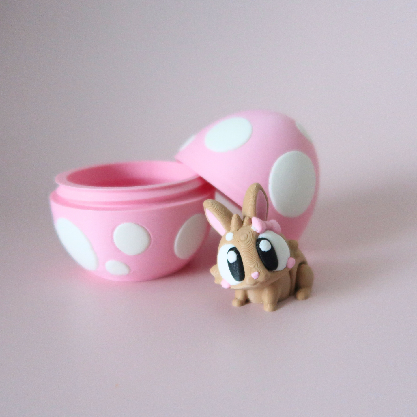 Articulated Bunny with Easter Egg – 3D Printed Posable Bunny Toy
