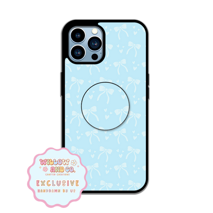 Love & Bows (Blue) - Pop Socket
