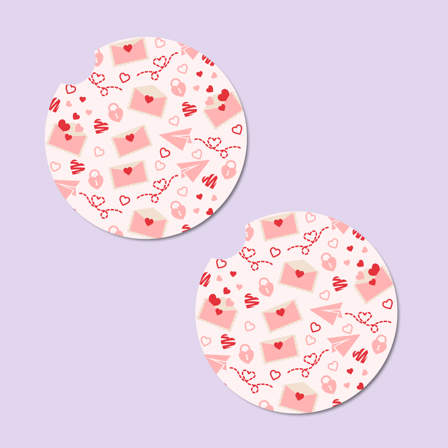 Love Letters Car Coasters