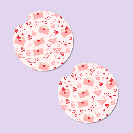 Love Letters Car Coasters