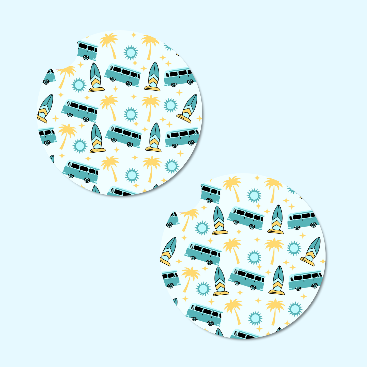 Kombi Beach Car Coasters