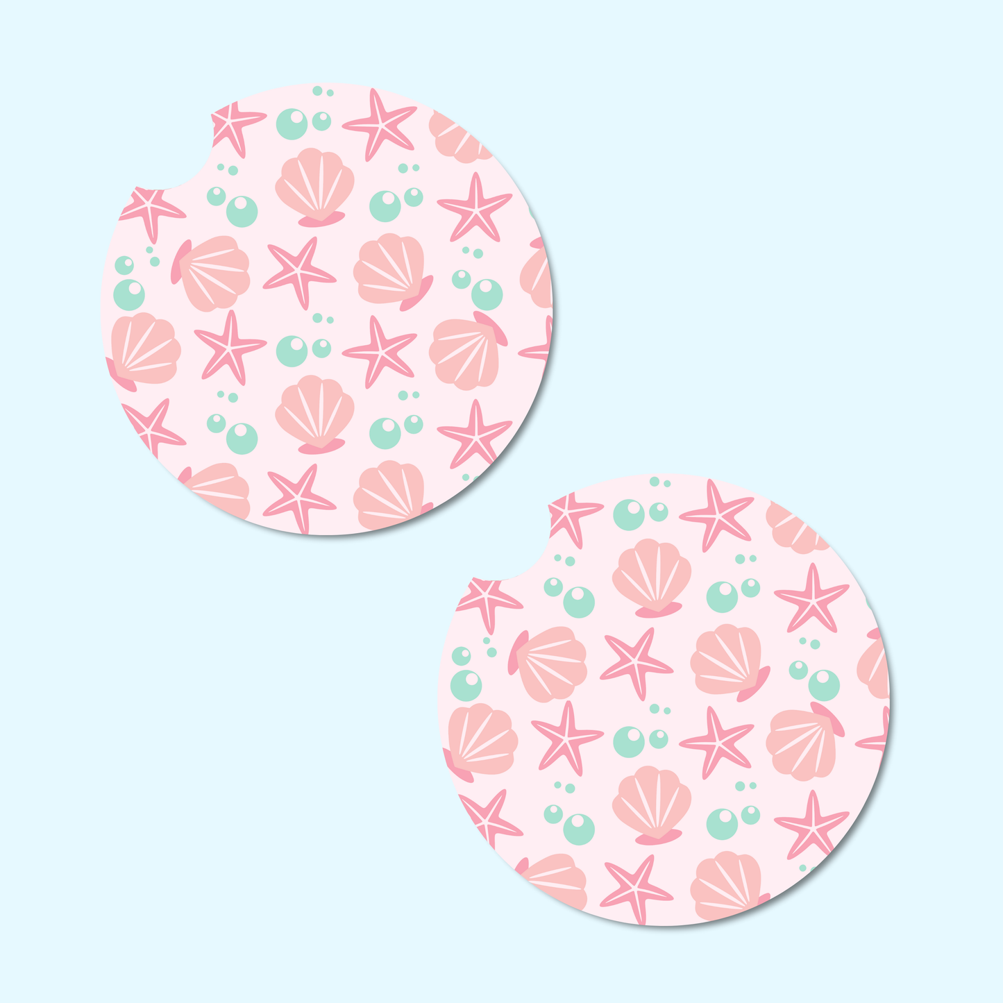 Seaside Sorbet Car Coasters