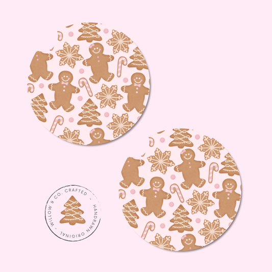 Gingerbread Cookies - Car Coasters