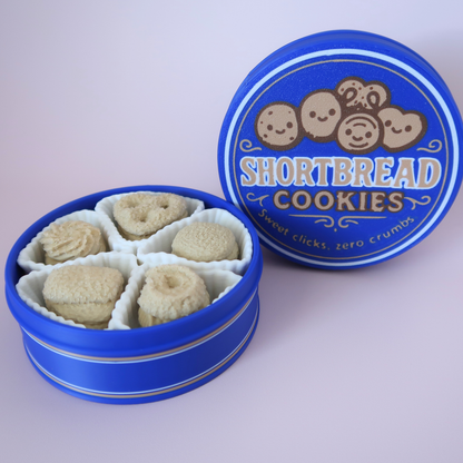 Shortbread Tin Fidget Clicker | Cookie or Sewing Kit Clicker Toy