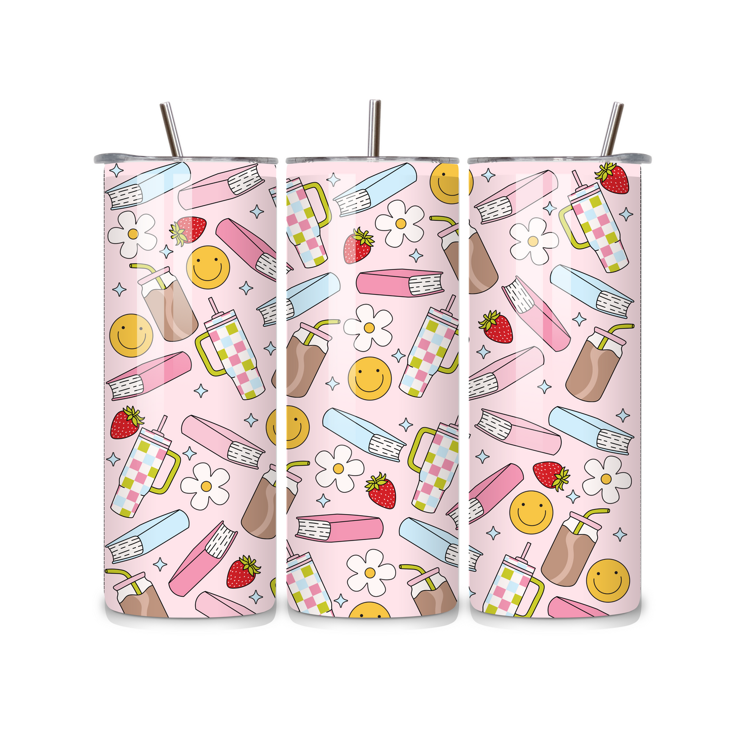 Book Girly Metal Tumbler