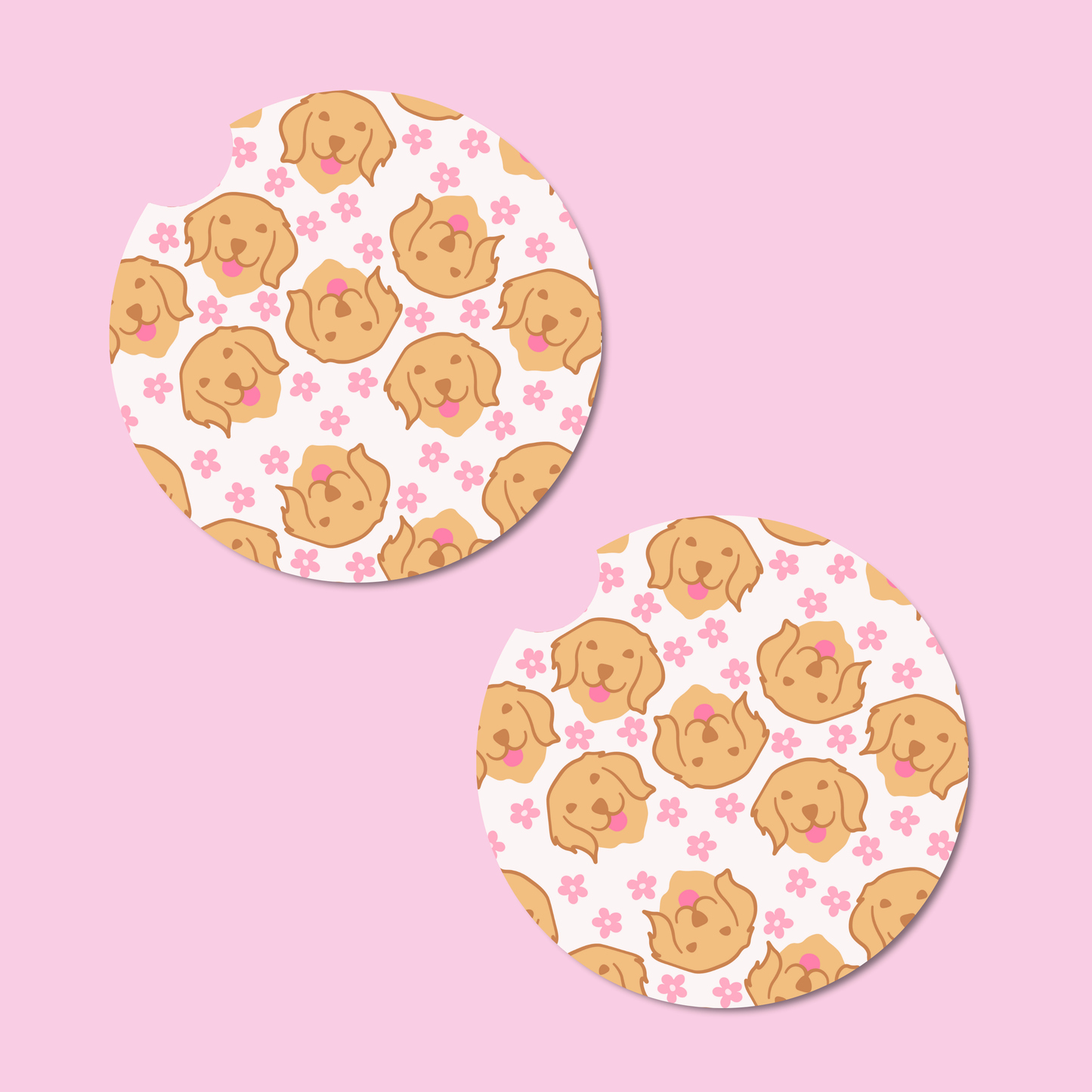 Golden Retriever Car Coasters