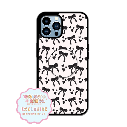 Love & Bows (Black) - Pop Socket