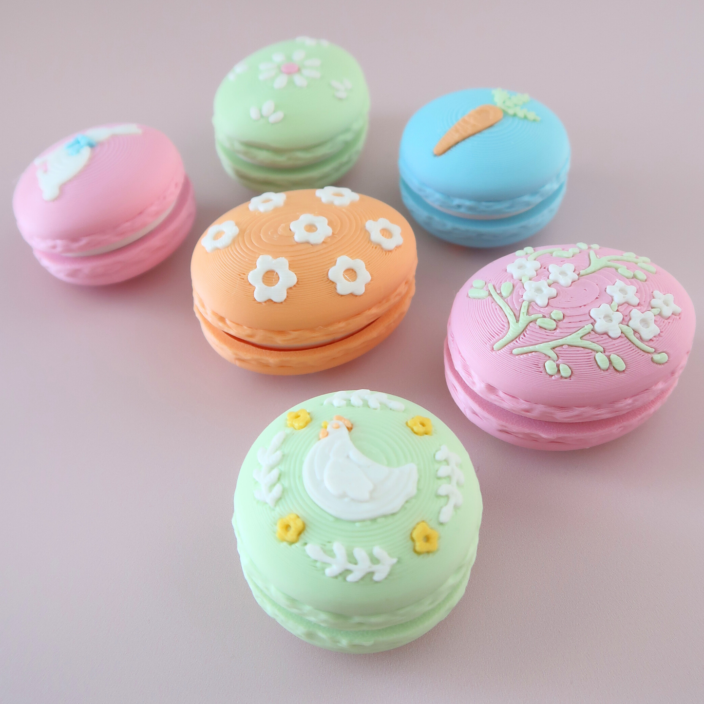 Easter Macaron Clicker Fidget – Build Your Own Two Pack - Pastel Egg Keychain Toy | Bakery Collection