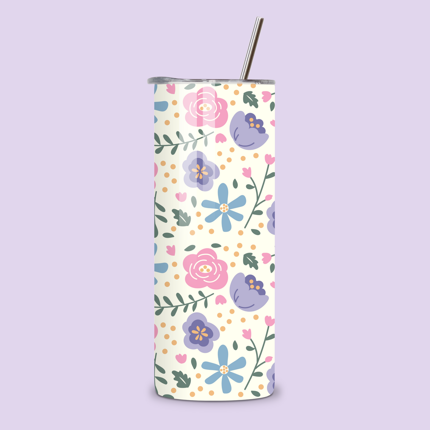 Flower Fields Metal Tumbler