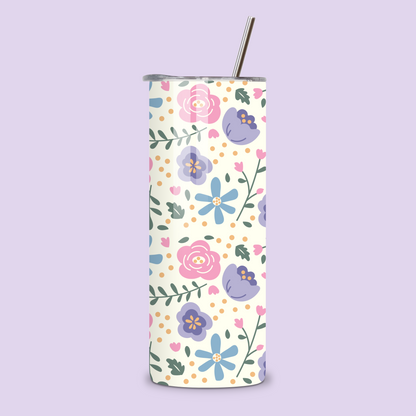 Flower Fields Metal Tumbler