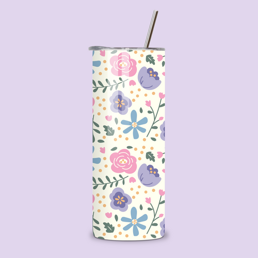 Flower Fields Metal Tumbler