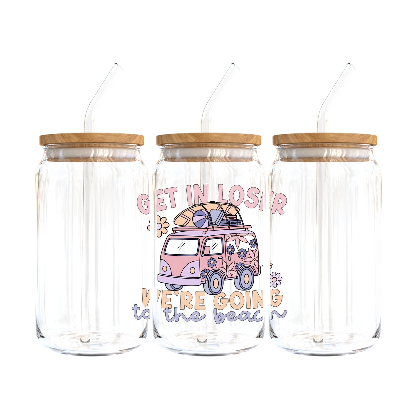 Get In Loser, We're Going To The Beach Glass Tumbler