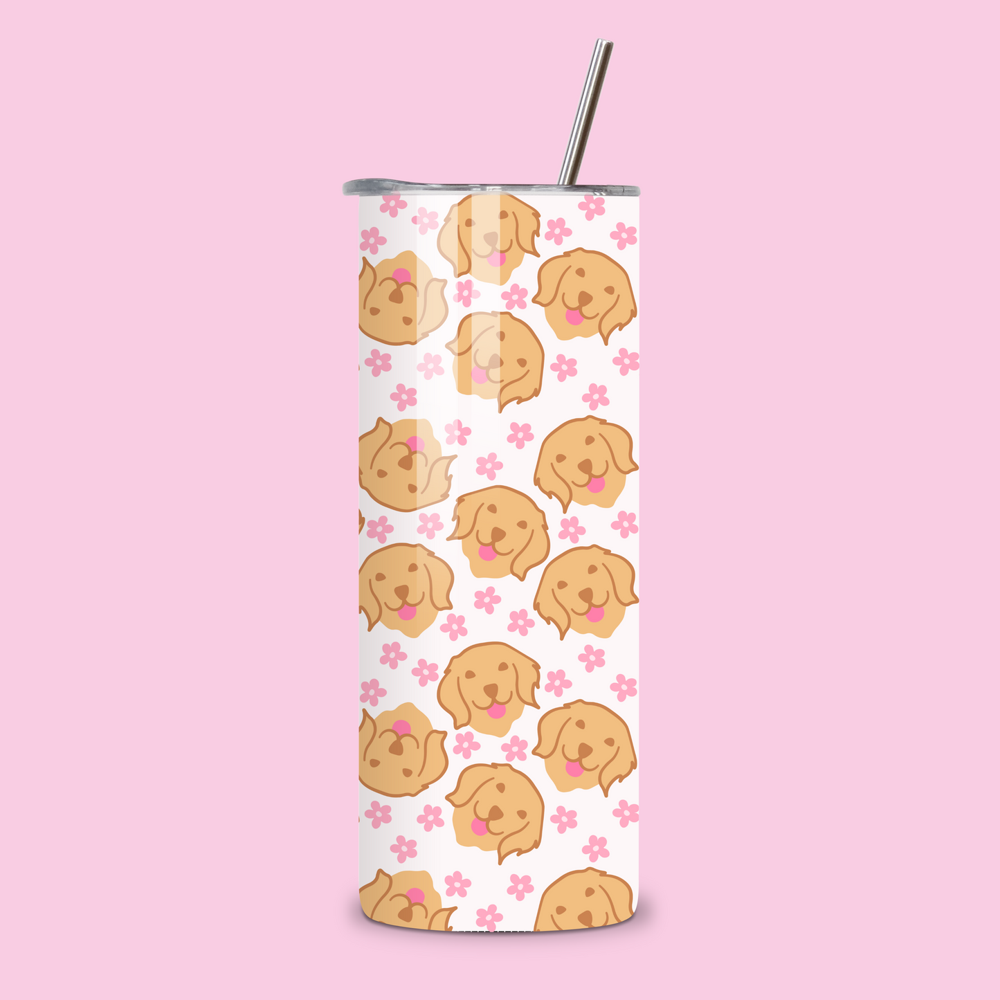 Golden Retriever Metal Tumbler