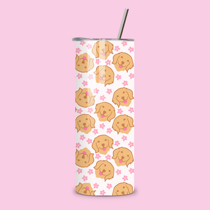Golden Retriever Metal Tumbler