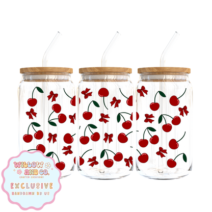 Cherry Vibes - Glass Tumbler