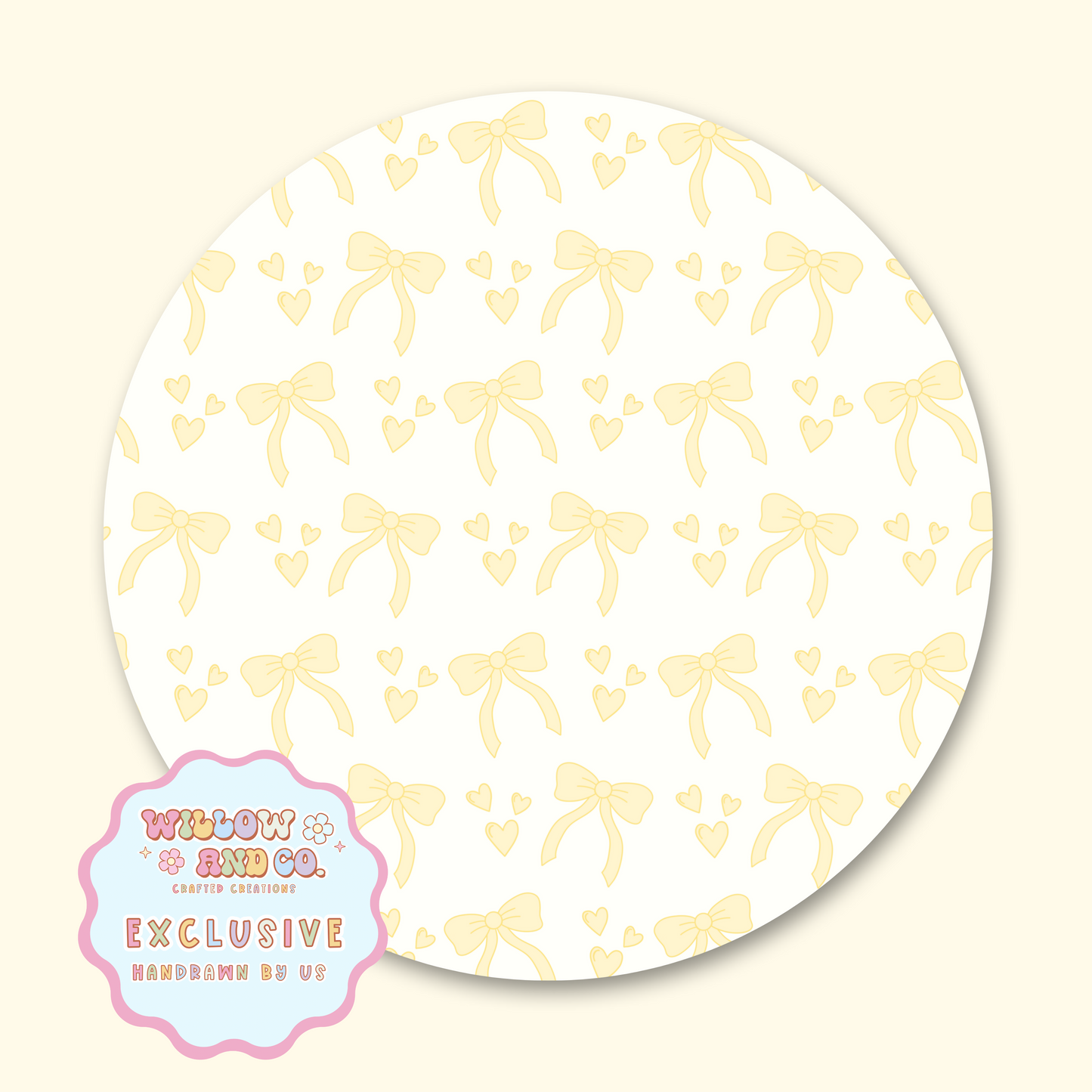 Love & Bows (Yellow) - Mousepad