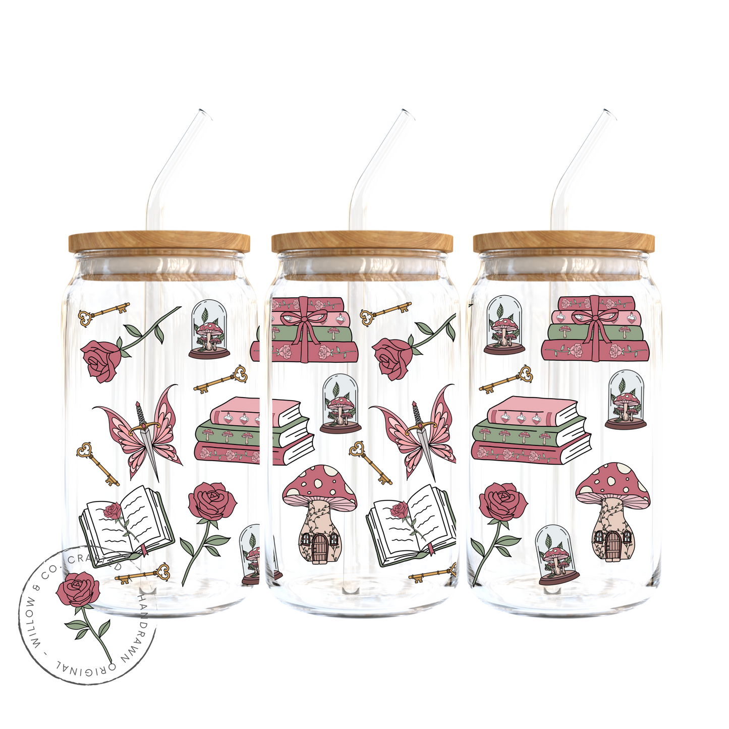 Enchanted Pages: Fantasy Realms Edition - Glass Tumbler