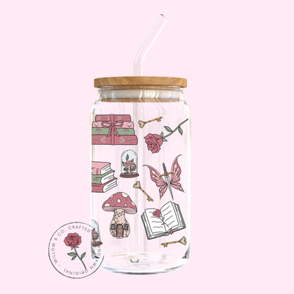 Enchanted Pages: Fantasy Realms Edition - Glass Tumbler