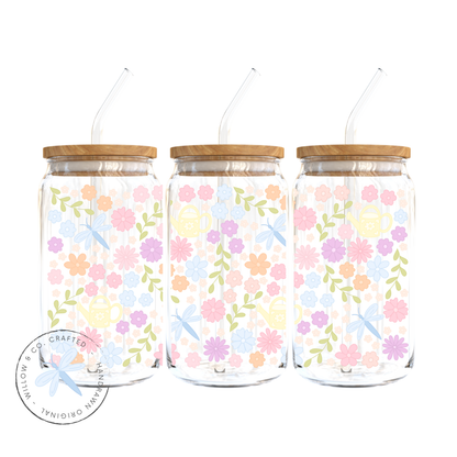 Spring Floral - Glass Tumbler