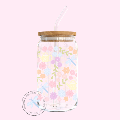Spring Floral - Glass Tumbler