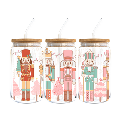 Pastel Nutcrackers Glass Tumbler