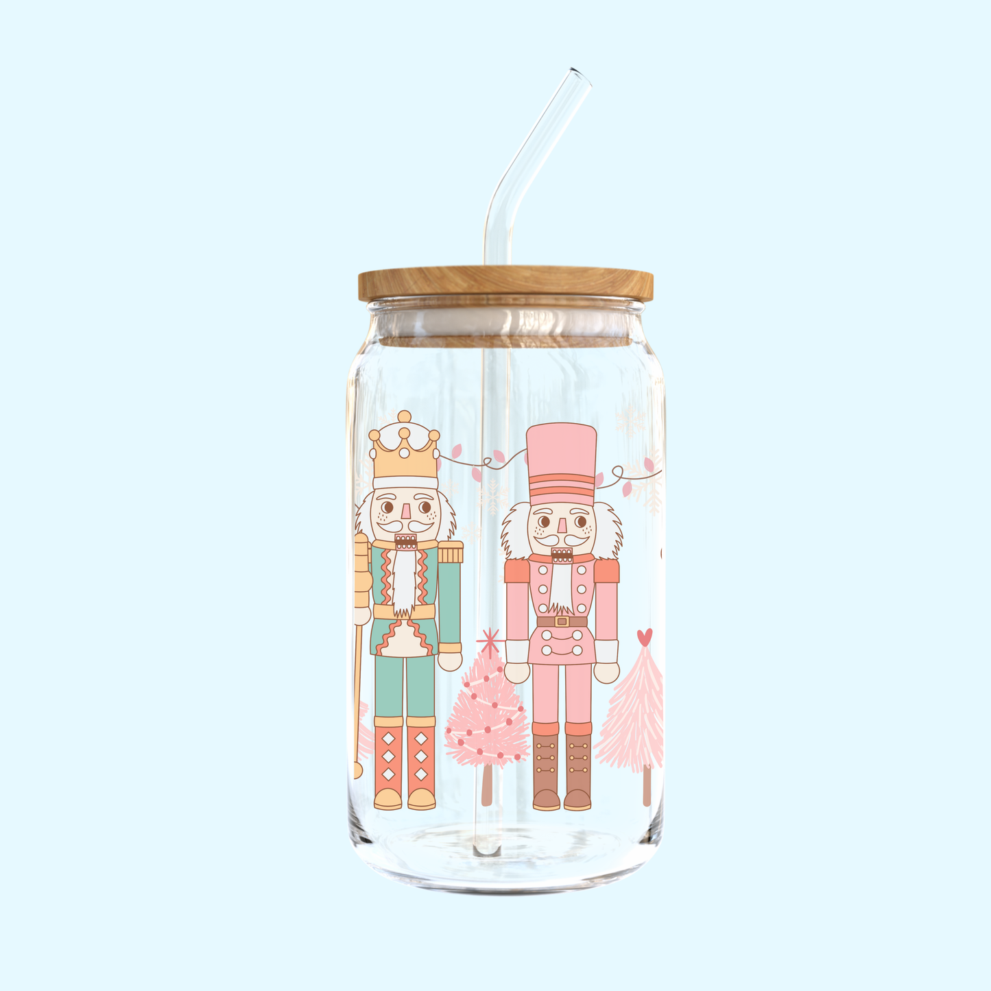 Pastel Nutcrackers Glass Tumbler