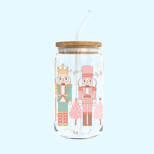 Pastel Nutcrackers Glass Tumbler