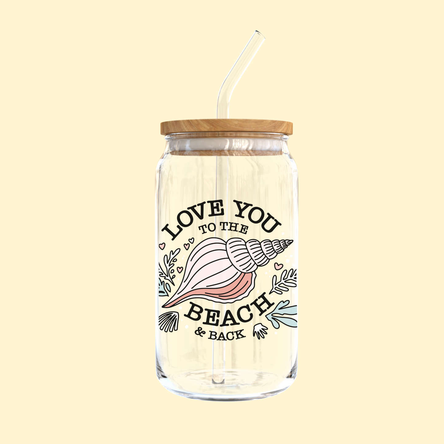 Love You To The Beach And Back Glass Tumbler