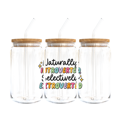 Naturally Introverted, Selectively Extroverted Glass Tumbler