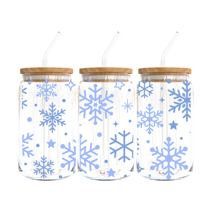 Snowflakes Glass Tumbler
