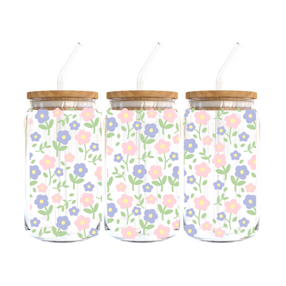 Flower Patch Glass Tumbler