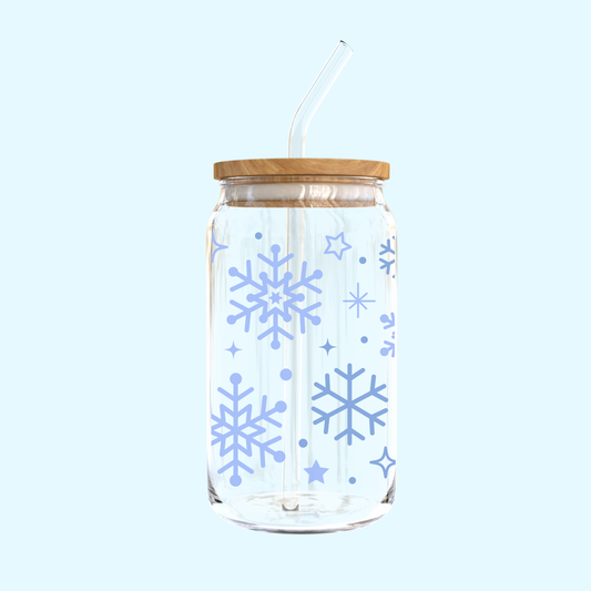 Snowflakes Glass Tumbler