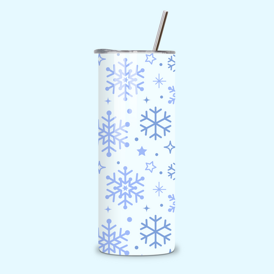 Snowflakes Metal Tumbler