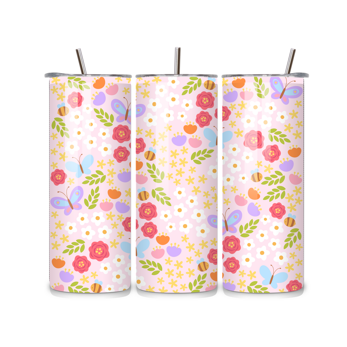 Spring Vibes Metal Tumbler