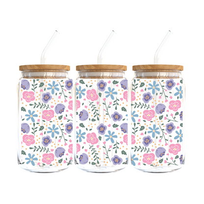 Flower Fields Glass Tumbler