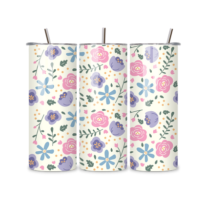 Flower Fields Metal Tumbler