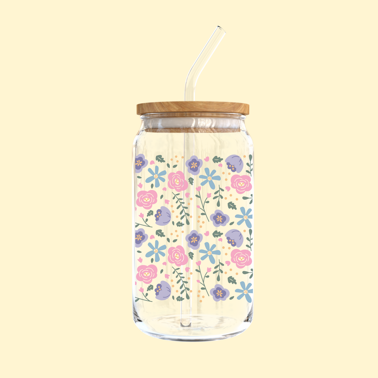 Flower Fields Glass Tumbler