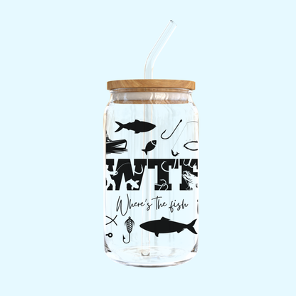 Where's The Fish (WTF) Glass Tumbler