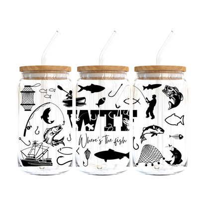 Where's The Fish (WTF) Glass Tumbler