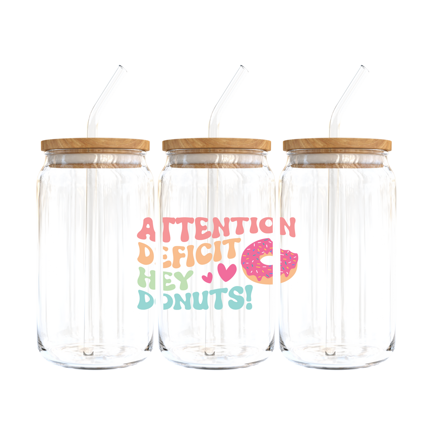 Attention Deficit, Hey Donuts! Glass Tumbler