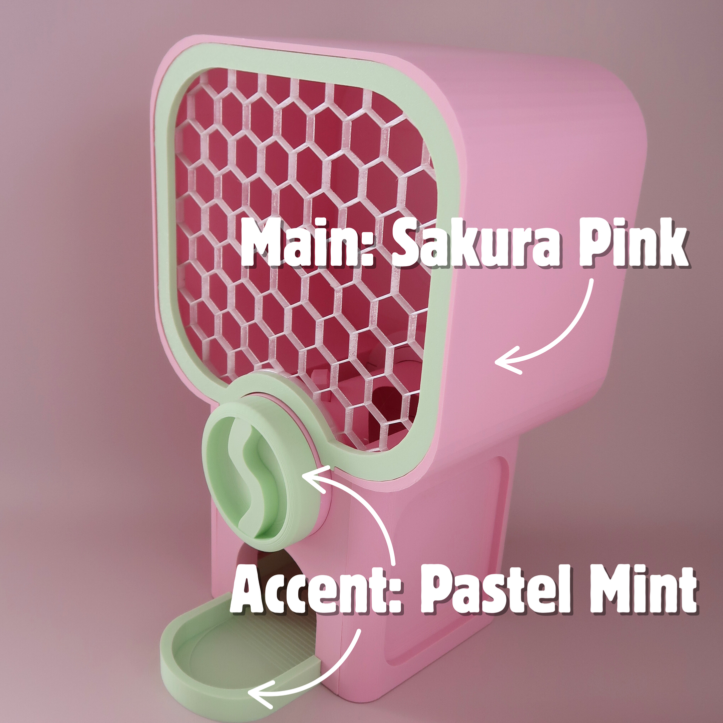 Custom colour mini vending machine with capsules